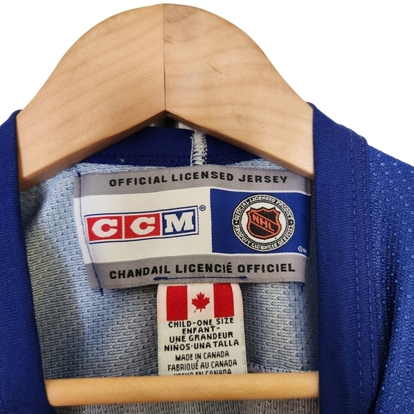 CCM official licensed jersey blue white Toronto Maple Leafs  long-sleeve shirt - Picture 3 of 7